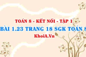 Bài 1.23 trang 18 SGK Toán 8 tập 1 Kết nối tri thức